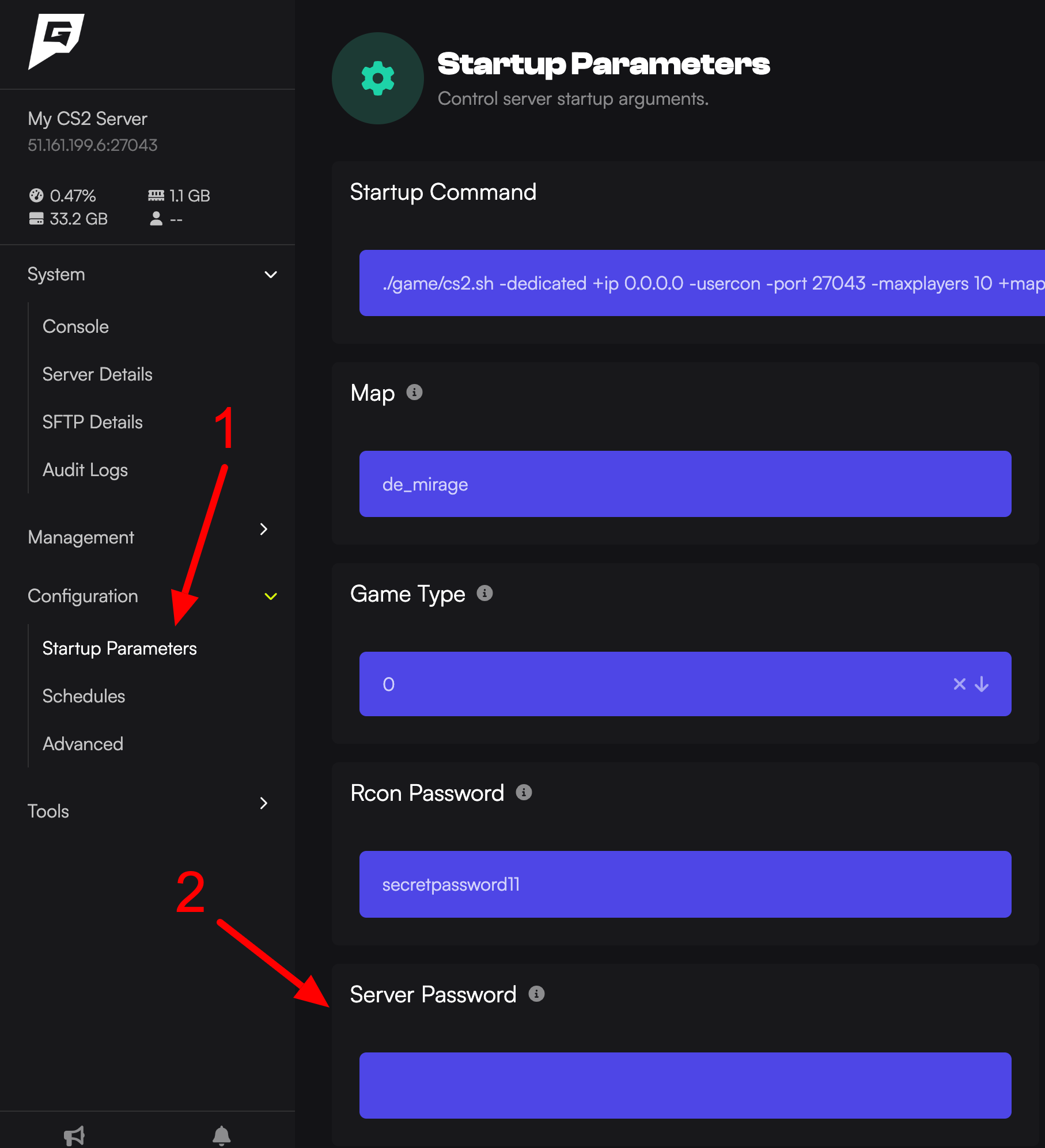 CS2 Server Settings